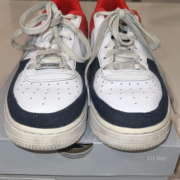 Nike Air Force 1 LV8 KSA (GS) 5 youth kids 6.5 Women Red | White | Blue Navy HTF - Picture 7 of 14